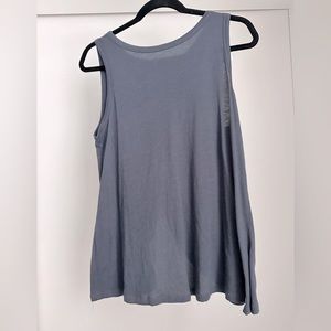 LOFT size M tulip back tank top- blue gray color BNWT